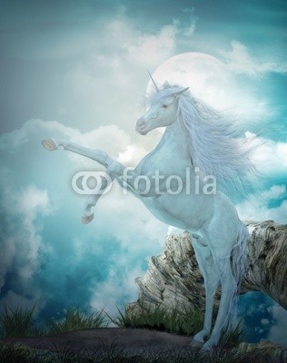 Ancello, last unicorn (einhorn, mond, mondschein, pferd, abstrakt, kunst, kunstvoll, hintergrund, classic, wolken, wolken, dunkel, dunkelheit, digitales, traum, traum, verträumt, effekt, fairy, märchen, phantastisch, fantasy, nebel, glühen, wasser, beleuchtung, magisc)