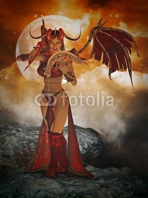 Ancello, sexy daemon (sexy, demon, halloween, demon, entsetzen, übel, bizarre, teufel, frau, nackt, nackt, lippen, stil, frisur, tod, perfect, erotisch, incubus, schwarz, gespenster, makeu)