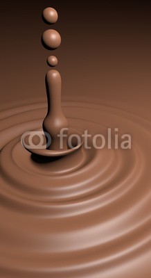 Andreas Berheide, Chocolate splash (wasserspritzer, welle, rieseln, flÃ¼ssigkeit, sexy, milch, strom, braun, trinken, kakao, kreis logo, grafik, schokolade, geschmeidig, close-up, makro, flieÃŸen, speisen, trinken, objekt, hochforma)