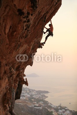 Andrey Bandurenko, Rock climber at sunset, Kalymnos Island, Greece (bergsteiger, klettern, fels, mann, sonnenuntergänge, silhouette, hoch, himmel, meer, männlich, klettern, felsen, wasser, berg, landschaft, guy, oberteil, sonne, 1, blei, wölben, anblick, seil, wand, erwachsen, jung, sport, insel, aktiv, griechenlan)