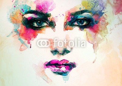 Anna Ismagilova, woman portrait  .abstract  watercolor .fashion background (abstrakt, kunst, künstler, hintergrund, schönheit, verfärbt, kosmetik, dekorativ, entwerfen, gesicht, gestalten, mädchen, glamour, frisur, abbildung, tinte, frau, modellieren, modern, malen, party, person, portrait, shoppen, stil, textur, wasserfarbe)