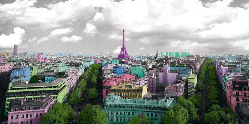 Anne Valverde, Pinky Paris (Wunschgröße, Fotografie, Fotokunst, Modern, Städte, Eiffelturm, Eiffelturm pink, Paris, Büro, Wohnzimmer)