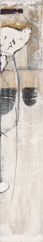 Antonio Poioumen, Power of Champagne II (Abstrakt, Abstrakte Malerei, Glas, modern, zeitgenössisch, Esszimmer, Wohnzimmer, Wunschgröße, beige/grau)