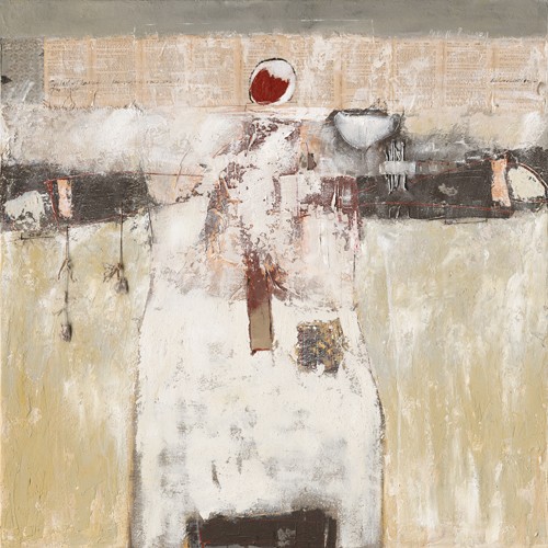 Antonio Poioumen, Tears from the past (Abstrakt, Abstrakte Malerei, Kreuz, modern, zeitgenössisch,  Wohnzimmer, Wunschgröße, beige/grau)