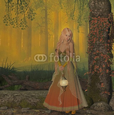 Ancello, elf in the wood (kobold, kobold, fairy, fantasy, verträumt, frau, weiblich, fairy, erzählung, wald, lebewesen, abenddämmerung, blume, volk, holz, vorstellung, licht, leaf, magisch, magie, mystisch, mythos, natürlich, natur, ray, spirit, spiritual, märche)