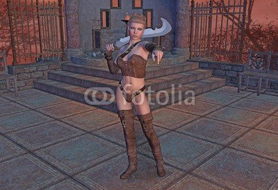 Ancello, fantasy scene (mittelalterliches, tod, tot, panzer, mythologie, trauernden, gepanzert, warrior, märchen, fantasy, magisch, magie, schöner, schönheit, fairy, weiblich, aufgebracht, barbar, bücher, gebäude, lebewesen, fight, fighter, wald, icon, mythos, mythologisc)