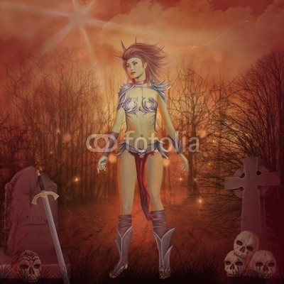 Ancello, last fight (warrior, barbar, mittelalterliches, tod, tot, panzer, mythologie, trauernden, gepanzert, märchen, fantasy, magisch, magie, schöner, schönheit, weiblich, bücher, lebewesen, fight, fighter, wald, mythos, mythologisch, shield, schwert, wikinger, fra)