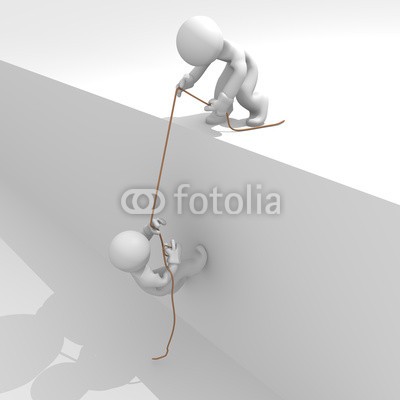 Andreas Berheide, Helping hand, strong together, 3d image (3d, 3d, sperre, barriere, 3d, geleistet, zusammen, zusammenarbeit, hand, hilfe, hindernis, hindernis, hintergrund, hintergrund, hoch, hand, abbildung, konzept, mann, wand, schiffstau, seil, stark, schnur, symbol, teamarbeit, zusammenarbeit, wand, weiÃ)