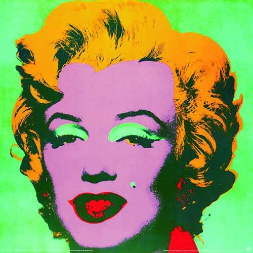 Andy Warhol, Marilyn turquoise (Marilyn Monroe, Pop Art, Modern, Schauspielerin,  Sängerin, Schauspielerin, Klassische Moderne, Amerikanische Kunst, People & Eros, Flur, Wohnzimmer, Büro, Persönlichkeiten, türkis)