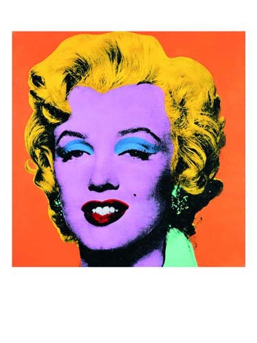 Andy Warhol, Marilyn (Marilyn Monroe, Pop Art, Modern, Schauspielerin,  Sängerin, Schauspielerin, Klassische Moderne, Amerikanische Kunst, People & Eros, Flur, Wohnzimmer, Büro, Persönlichkeiten, bunt)