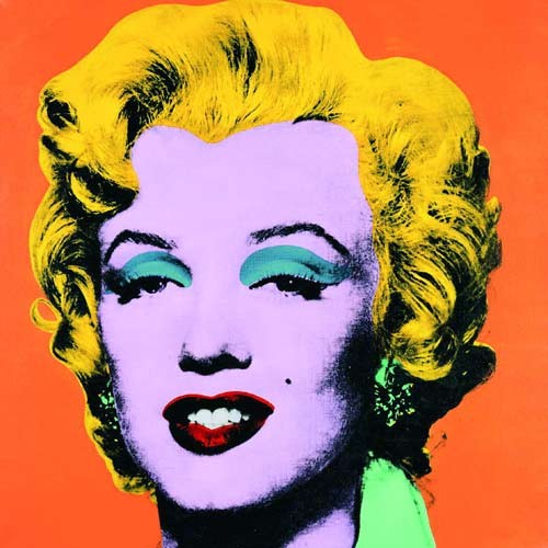 Andy Warhol, Shot Orange Marylin (Marilyn Monroe, Pop Art, Modern, Schauspielerin,  Sängerin, Schauspielerin, Klassische Moderne, Amerikanische Kunst, People & Eros, Flur, Wohnzimmer, Büro, Persönlichkeiten, orange)
