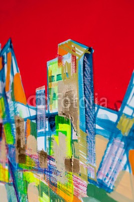 arsdigital, Abstract architecture III (abstrakt, bilder, malerei, kunst, rot, öl, malerei, malen, malen, linie, canvas, hintergrund, modern, postmodern, altersgenosse, sorte, stadt, skyline, silhouette, straße, rechteck, zeigen, galerie, galeri)