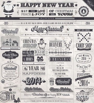 avian, Christmas set - labels, emblems and other decorative elements. (web, set, kunst, weihnachten, karte, geschenk, 2014, text, schnee, firmenlogo, label, klaus, platz, retro, fröhlich, weihnachtsmann, stil, freudig, vektor, emblem, entwerfen, schleife, konzept, urlaub, grafik, element, elegant, jahrgang, begrüssun)