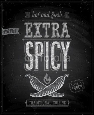 avian, Vintage Extra Spicy Poster - Chalkboard. Vector illustration. (web, hot, mahlzeit, kaffee, zeichen, karte, text, feuer, menü, essen, extra, schwarz, kreide, label, flyer, retro, lunch, stil, board, chilies, würzig, pfeffer, vektor, emblem, entwerfen, posters, natürlich, mexikanerin, konzept, grafik, jahrgan)