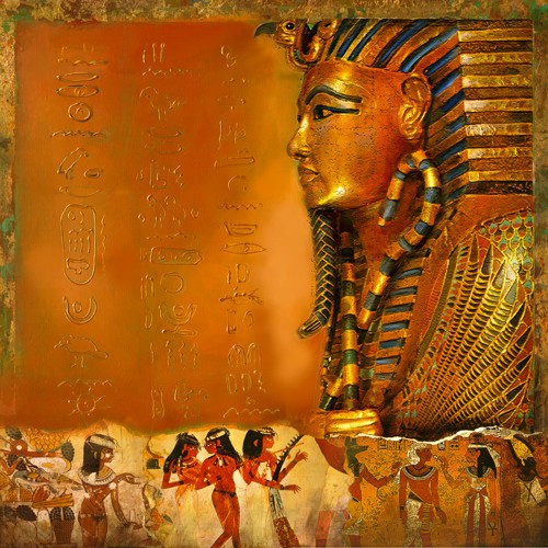 Avigdori, Sphinx II (Wunschgröße,Büro,Esszimmer,Flur,Soziale Einrichtungen,Wohnzimmer,beige,blau,weiß,gold,Sphinx,Ägypten)