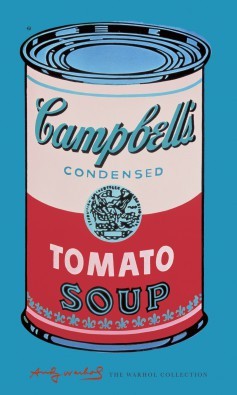 Andy Warhol, Campbell's Soup (Klassische Moderne, Amerikanische Kunst, Pop Art, Suppen, Dosen, Tomatensuppe, Wohnzimmer, Gastronomie, Küche, Esszimmer, bunt)