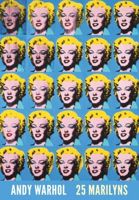 Andy Warhol, 25 Colored Marilyns (Klassische Moderne, Amerikanische Kunst, Pop Art, Portrait, People & Eros, Persönlichkeiten, Schauspielerin, Sängerin, Marilyn Monroe, 25 Marilyns,  Wohnzimmer, Business, Büro, blau)