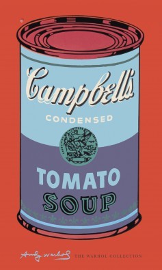 Andy Warhol, Campbell's Soup (Klassische Moderne, Amerikanische Kunst, Pop Art, Suppen, Dosen, Tomatensuppe, Wohnzimmer, Gastronomie, Küche, Esszimmer, bunt)