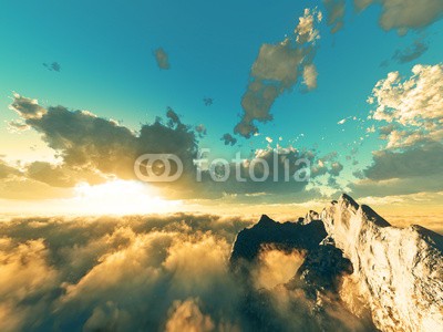 B@rmaley, beautiful view above clouds (Wunschgröße, Photografie, Fotografie, Fotokunst, Natur, Luftaufnahme, Wolken, Berge, Gipfel, Landschaftsfotografie, Sonne, Sonnenlicht, Sonnenstrahlen, Wohnzimmer, Wellness, bunt)