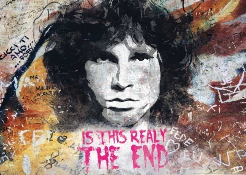 Edition Street Art, Is this really the end (Street Art, Modern, Malerei, Jim Morrisson, The Doors, Sänger, Musiker, Persönlichkeiten, Portrait, Graffitiy,  Wohnzimmer, Jugendzimmer, Wohnzimmer, bunt)