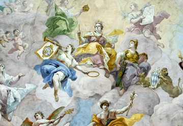 Bartholomäus Altomonte, Personifikation der Bavaria (Bavaria, Göttin, Götter, Deckenfresko, Barock, Klasiker, Wunschgröße, Wohnzimmer, Schlafzimmer, bunt)