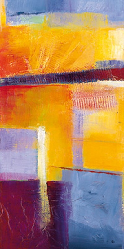 Bea Danckaert, Deep View II (Abstrakte Malerei, Farbfelder, abstrakte Formen, lebendig, leuchtend, Büro, Business, Wohnzimmer, Arztpraxis, Wunschgröße, bunt)