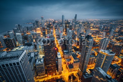 Beboy, Chicago skyline (chicago, illinois, usa, usa, usa, states, vereinigt, amerika, amerika, american, american, gebäude, gebäude, gebäude, turm, turm, horizont, abenddämmerung, abend, nacht, licht, licht, beleuchtete frauenkirche, architektur, grossstadtherbst, stadtplanun)