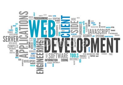 Ben Chams, Word Cloud Web Development (Wunschgröße, Fotokunst, Grafik, Worte, Wolke, Intelligenz, Gitter, Raster, Motivation, Modernität, Büro, Business, grau, blau)