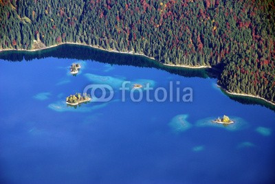 Bergfee, Karibik in Oberbayern (deutschland, zugspitze, schloss, sehenswürdigkeit, panorama, schnee, eis, gletscher, sommer, winter, bergsee, himmel, spiegelung, wasser, landschaft, see, hiking, bergsteiger, bergsteigen, kopf, abenteuer, fliege, fremdenverkehr, natur, national par)