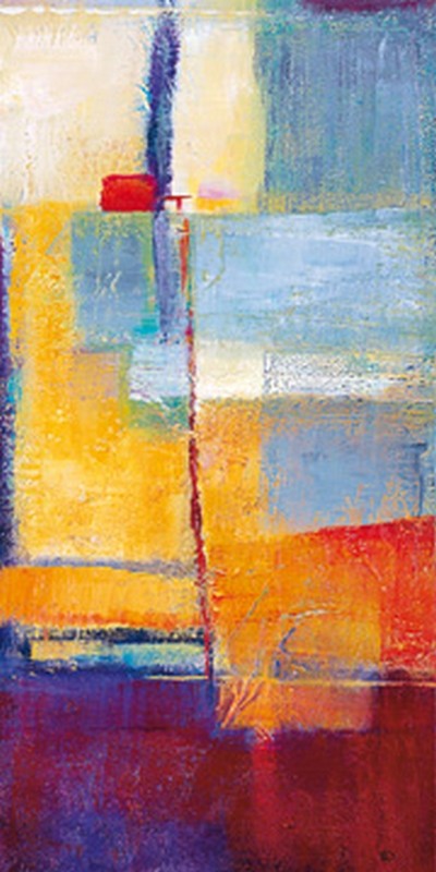 Bea Danckaert, Deep View III (Abstrakte Malerei, Farbfelder, abstrakte Formen, lebendig, leuchtend, Büro, Business, Wohnzimmer, Arztpraxis, Wunschgröße, bunt)