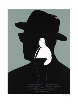 Bernd Adam, Suspense (Siebdruck Limitiert und Handsigniert) (Grafik, Pop Art, Alfred Hitchcock, People & Eros, Portrait, Persönlichkeit, Regisseur, Film, Kino, Wohnzimmer, Treppenhaus, Original, signiert, schwarz / grau)