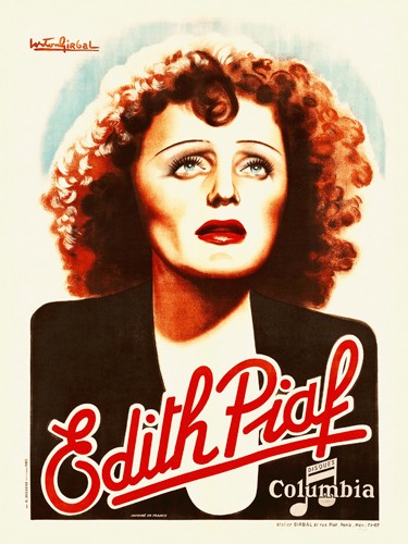 Hollywood Photo Archive, Edith Piaf (Sängerin, Chansonette, Spatz von Paris, Filmplakat, Nostalgie,  Filmklassiker,  Wohnzimmer, Kino, Grafik, Wunschgröße, bunt)