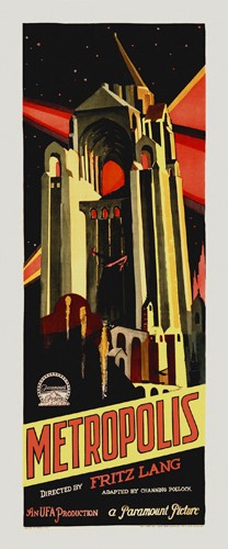 Hollywood Photo Archive, Metropolis (Fritz Lang, Stummfilm, Schauspieler, Fabrik, Filmplakat, Nostalgie,  Filmklassiker, Drama, Wohnzimmer, Kino, Grafik, Wunschgröße, bunt)