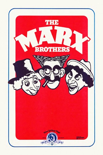 Hollywood Photo Archive, Marx Brothers - French - Cartoon - Stock (Schauspieler, Komiker, Marx Brothers, Filmplakat, Nostalgie,  Filmklassiker,  Wohnzimmer, Kino, Grafik, Wunschgröße, bunt)