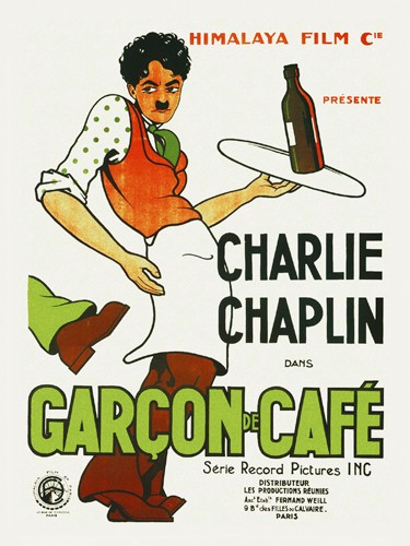 Hollywood Photo Archive, Charlie Chaplin - French - Caught in a C (Komiker, Charlie Chaplin, Schauspieler, Persönlichkeiten, Filmplakat, Nostalgie,  Filmklassiker,  Wohnzimmer, Kino, Grafik, Wunschgröße, bunt)