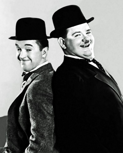 Hollywood Photo Archive, Laurel & Hardy - Portrait, 1933 (Komiker, Schauspieler, Dick und Doof, Stan und Olly, Filmszene, Nostalgie, Persönlichkeiten, Filmklassiker,  Wohnzimmer, Kino, Grafik, Wunschgröße, schwarz/weiß)