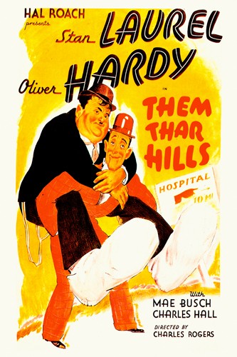 Hollywood Photo Archive, Laurel & Hardy - Them Thar hills, 1934 (Schauspieler, Komiker, Dick und Doof, Stan und Olli, Filmplakat, Nostalgie, Persönlichkeiten, Filmklassiker,  Wohnzimmer, Kino, Grafik, Wunschgröße, bunt)