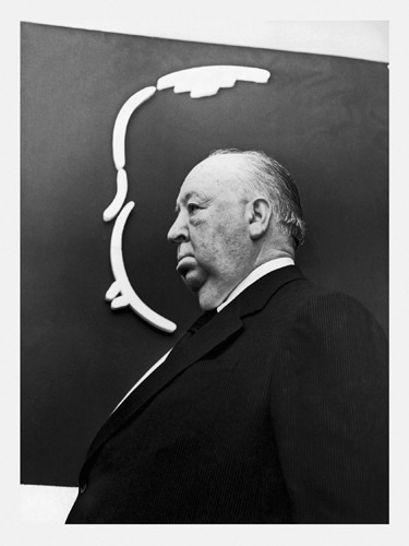 Hollywood Photo Archive, Promotional Still - Alfred Hitchcock (Regisseur, Mann, Portait, Profil, Film, Persönlichkeiten, Fotografie, Wohnzimmer, Kino, Grafik, Wunschgröße, schwarz/weiß)