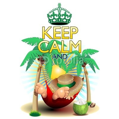 bluedarkat, Keep Calm and...Relax on Hammock! (mem, entspannen, rasten, hängematte, sommerferien, palme, kokos, siesta, reisen, crown, parodie, übertragener ausdruc)