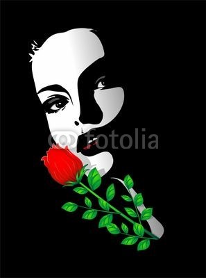 bluedarkat, Viso Bella Ragazza Rosa-Beautiful Girl's Rose Portrait-Vector (mädchen, weiblich, weiblich, sexy, gesicht, rose, blume, flora, romantisch, blütenblätter, gesicht, portrait, attraktiv, schönheit, charmant, jung, weiblich, lila, lippenstift, gesicht, close-up, mund, rot, grün, lippen, sinnlich, lieblich, clipar)