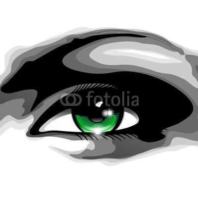 bluedarkat, Woman's Green Eye-Occhio Verde di Donna-Vector (auge, weiblich, weiblich, mädchen, charmant, auge, blick, anblick, augenarzt, optisch, pupille, wimper, funky, schönheit, makeup, grün, iris, ästhetisch, kosmetika, zeichnung, augenarzt, bunt, schwarz, grau, hypnose, schlafmittel, verführun)