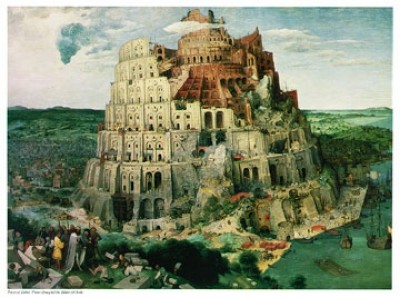 Pieter Brueghel der Ältere, Der Turmbau zu Babel, 1563 (Landschaft, Turmbau, Baustelle, Altes Testament, Bibel, Religiös, Renaissance, Klassiker, Malerei, Wunschgröße, Wohnzimmer, bunt)
