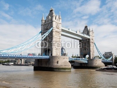 c, Tower Bridge, London (Wunschgröße, Fotografie, Photografie, Panorama, Metropole, Stadt, Fluss, Themse, Brücke, Wahrzeichen, Neugotik, Klappbrücke, Büro, Business,  bunt)