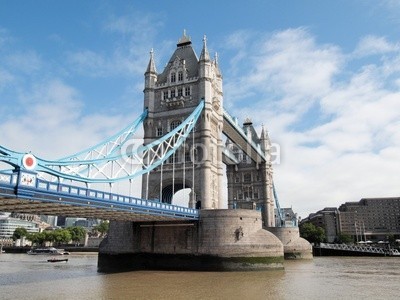 c, Tower Bridge, London (Wunschgröße, Fotografie, Photografie, Panorama, Metropole, Stadt, Fluss, Themse, Brücke, Wahrzeichen, Neugotik, Klappbrücke, Büro, Business,  bunt)