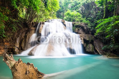 calcassa, Huay Mae Kamin Waterfall, Thailand (Thailand, Erawan, Nationalpark, Wasserfall, Kaskaden,  erfrischend, Urwald, Natur, Landschaft, Urlaub, Wellness, Badezimmer, Treppenhaus, Fotografie, Wunschgröße,  bunt)