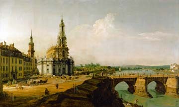 Canaletto       , Dresden, Blick vom rechten Elbe_ (Wunschgröße, Malerei, Landschaften, Vedute, Dresden, Städte, Fluss, Elbe, Deutschland, Klassiker, Rokkoko, Wohnzimmer, bunt)