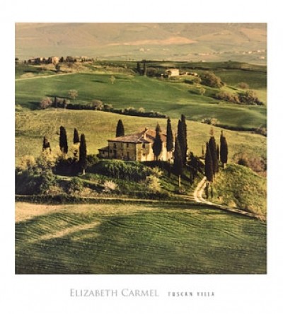 Elisabeth Carmel, Tuscan Villa (Landschaften,Bistro,Flur,Soziale Einrichtungen,Treppenhaus,Fotokunst,Landschaftsfotografie,bunt,Italien,Toscana)