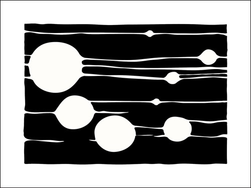 Carl ABBOTT, Untitled, 2009 (black) (Abstrakt,schwarz/weiß,Büro,Esszimmer,Flur,Schlafzimmer,Soziale Einrichtungen,Treppenhaus,Wohnzimmer)