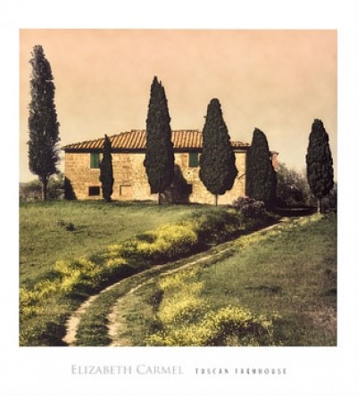 Elisabeth Carmel, Tuscan Farmhouse (Landschaften,Bistro,Flur,Soziale Einrichtungen,Treppenhaus,Fotokunst,Landschaftsfotografie,bunt,Italien,Toscana)
