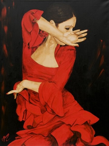 Carolina Alonso, Der Schwung (Wunschgröße, tanzen, Tango, Tanzstudio, Wohnzimmer,Fotografie)